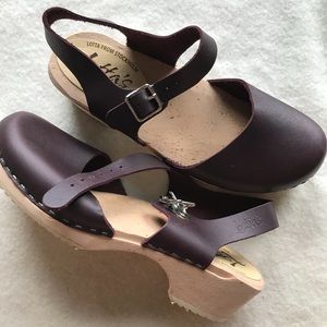 Lotta from Stockholm clogs - low wooden heel